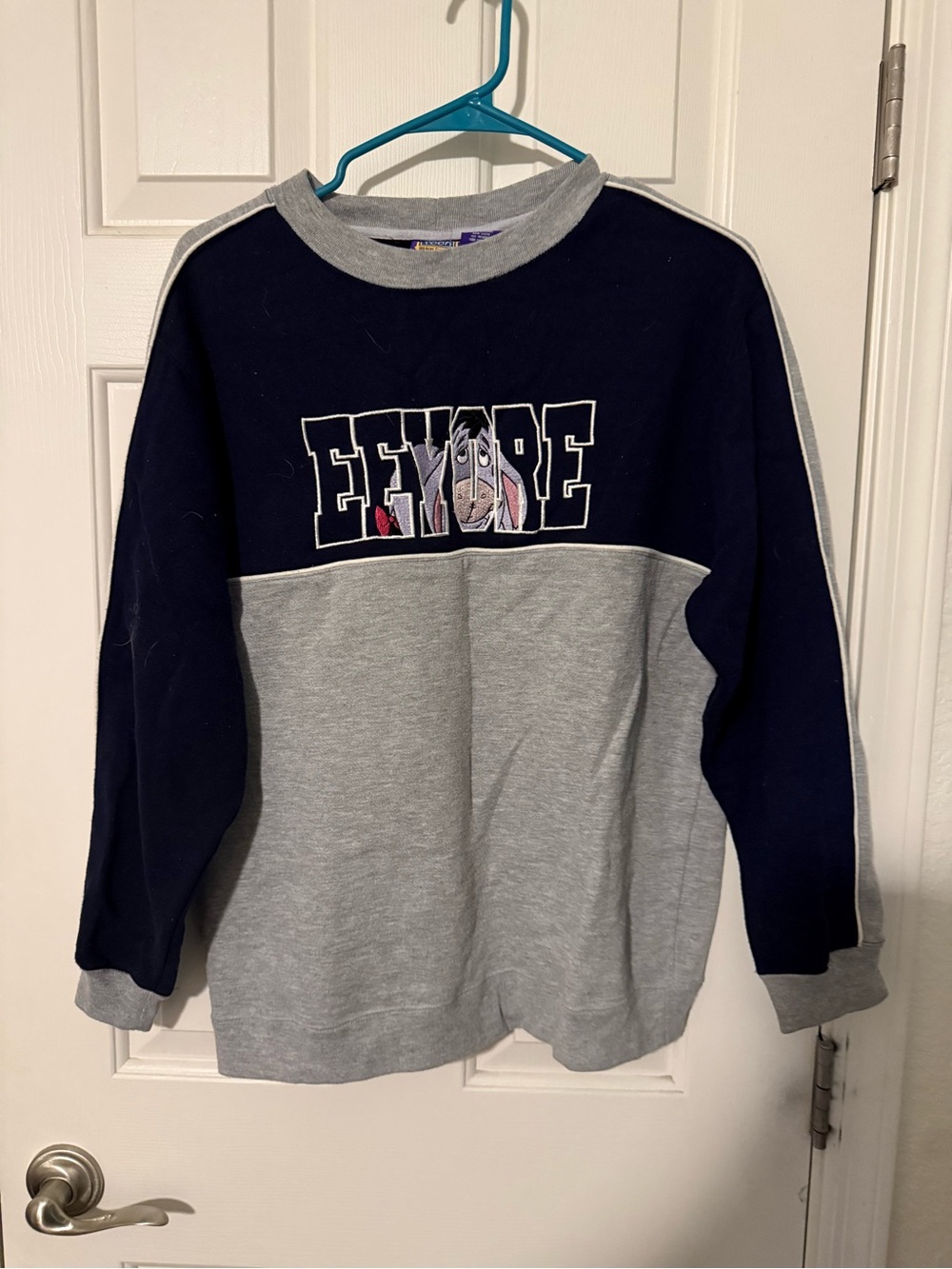Eeyore Colorblock Kids Sweatshirt - Gray & Navy